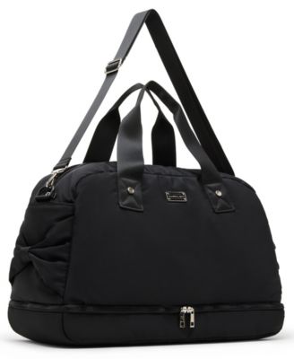 Bow Detail Zip Bottom Weekender Duffle Bag