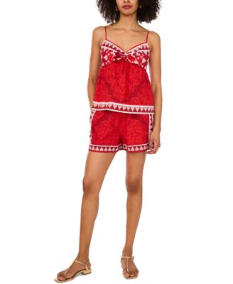 Women's Printed Cotton Sleeveless Blouse