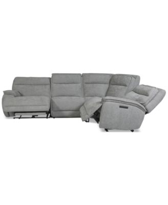 Ozryn 4-Pc. Fabric Sectional with 2 Power Motion Chairs, Exclusively at Macy's