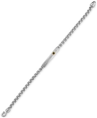 White & Black Diamond Bracelet (1/6 ct. t.w.) in Stainless Steel