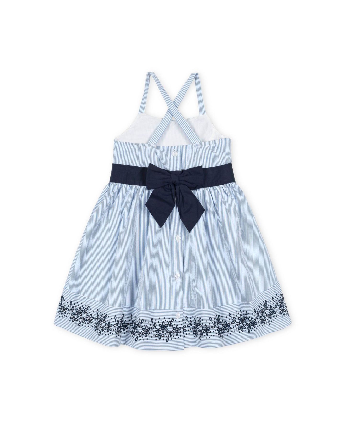 Платье Hope & Henry Heirloom Sleeveless Special Occasion Sundress with Bow Back Detail and Embroidery для девочек, цвет: Синий — фото 7