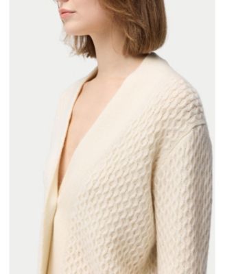 Women's Textured One Button-Front Cashmere Cardigan