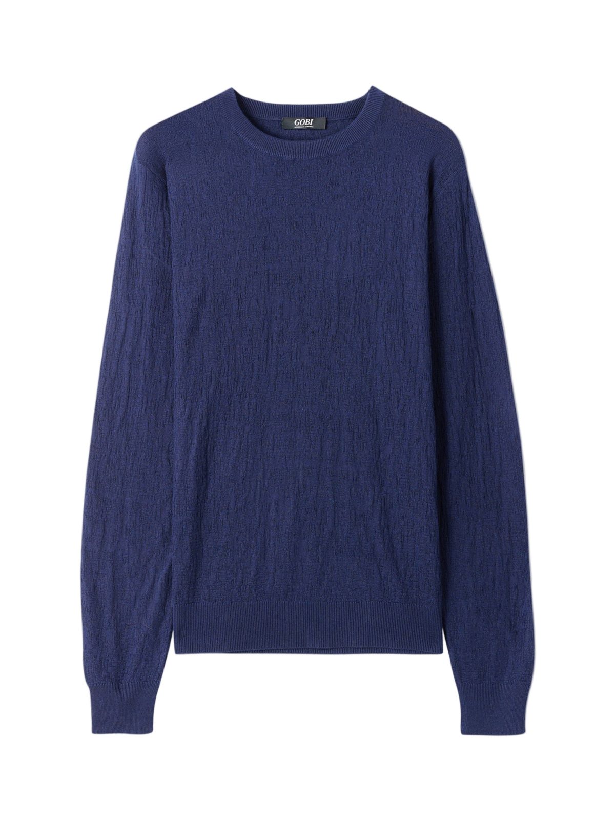 Мужской легкий свитер из шелка и кашемира с текстурой темно-серого цвета