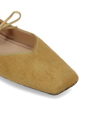 Sway Soft Beige Leather Ballet Flats