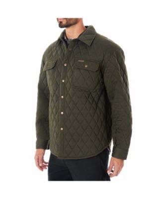 Men's Snap Closure Diamond Quilted Knit Shirt-Jac