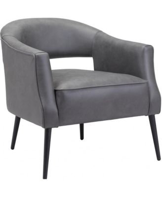 Faux Leather and Gold Armchair for Stylish Living Room or Office Decor