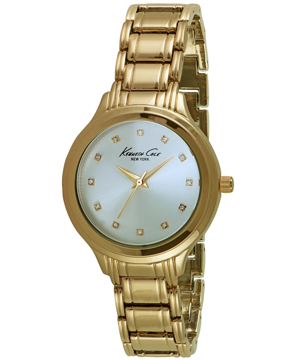 Kenneth Cole New York Womens Gold Tone Stainless Steel Bracelet Watch