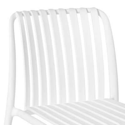 Outdoor Stackable Polypropylene Plastic Dining Side Chairs (Set of 2)