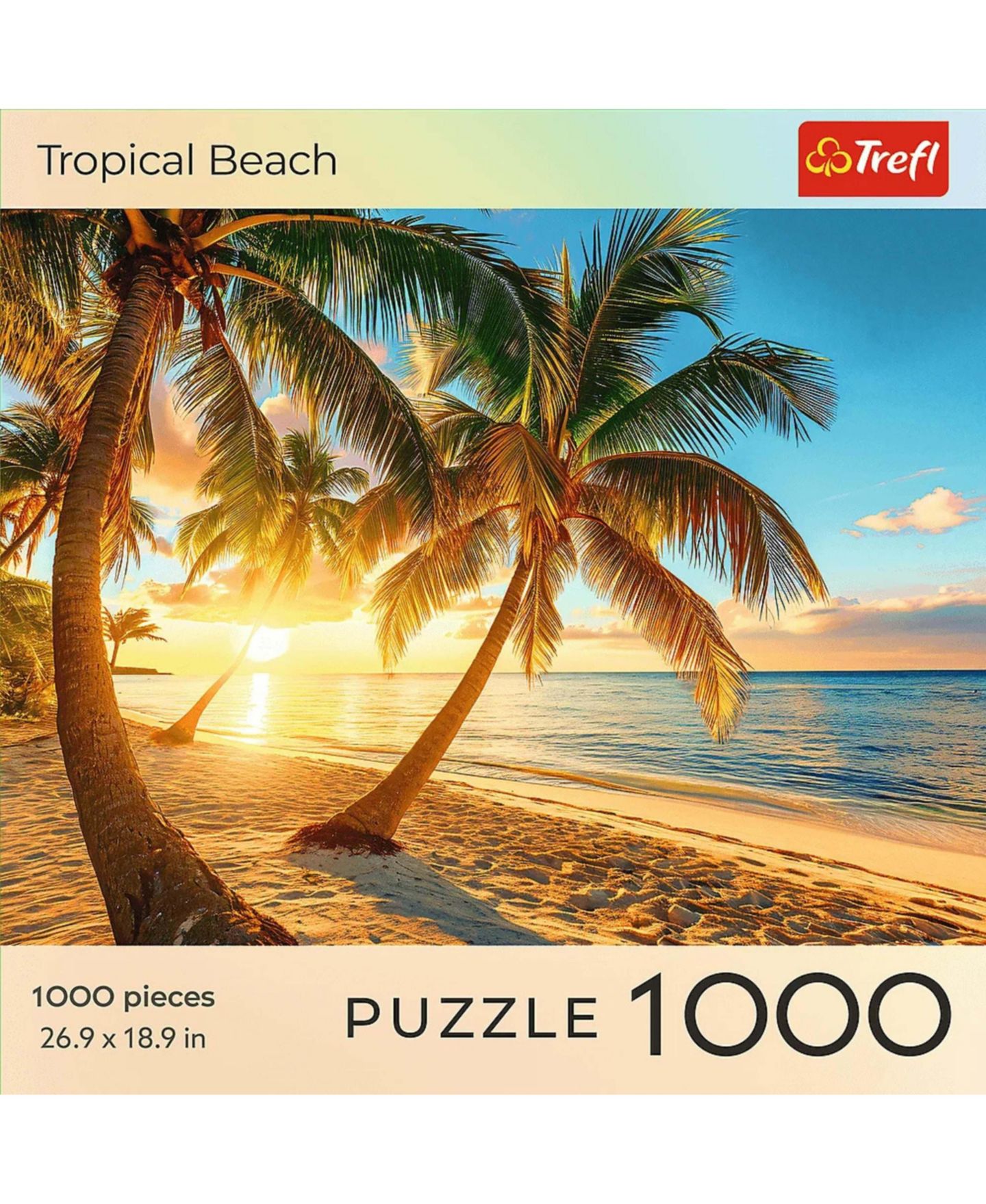 Детский пазл Trefl Red 1000 Piece Puzzle - Sunset Tropical Beach, цвет: Разноцветный — фото 3