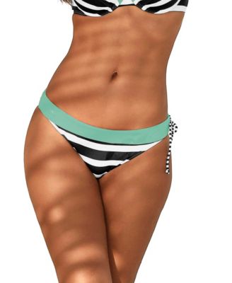 Women's Striped Classic Bikini Swimsuit Bottom