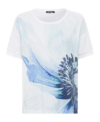 Women's Large Scale Floral Print T-Shirt