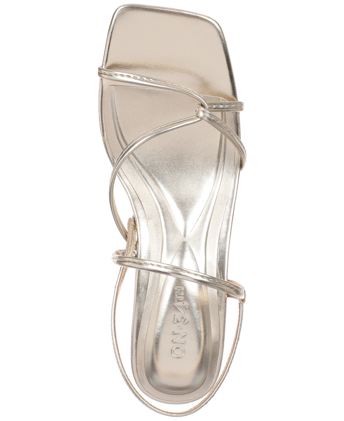 On 34th Women's Cloverr Strappy Block-heel Sandals, Created For Macy's In Gold