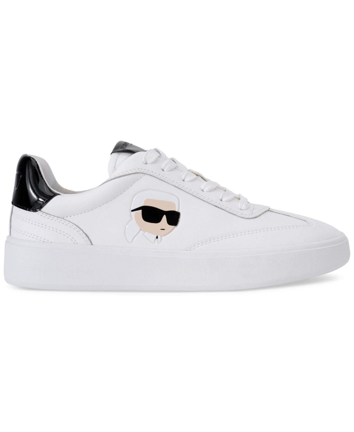 Женские кроссовки KARL LAGERFELD PARIS Sumava Lace-Up, цвет: Яркий белый / Чёрный — фото 2