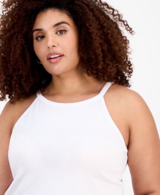 Trendy Plus Size Halter Tank Top