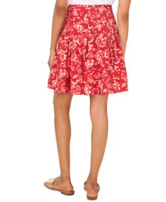 Women's Sewn-Pleat-Yoke Mini Skirt