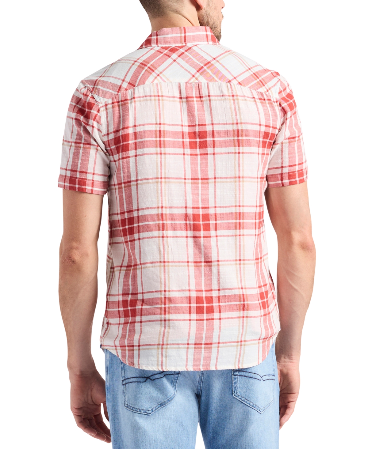 Buffalo David Bitton Men's Sagrino Fitted Short Sleeve Plaid Button-front Shirt