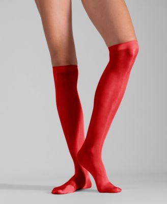 Women's Set of 2 Lustrous Silky Shiny Sheer Dress Knee-high Stockings Socks SKU15049-BL	