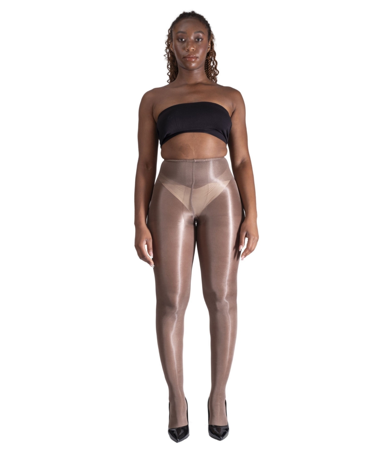 Shop Lechery Women's Lustrous Silky Shiny 20 Denier Sheer High-waist Pantyhose Tights Sku11002-pk In Cocoa