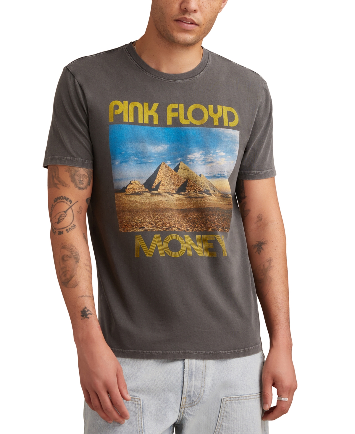 Men's Pink Floyd Short Sleeve Crewneck Graphic T-Shirt - Raven