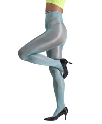 Women's Lustrous Silky Shiny 40 Denier Semi-Opaque High-Waist Pantyhose Tights SKU11003-BL	