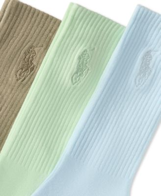 Men's 3-Pk. Mineral Wash Crew Socks