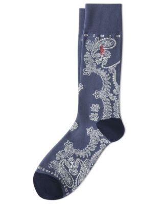 Polo Ralph Lauren Men's Indigo Bandana Slack Socks - Macy's