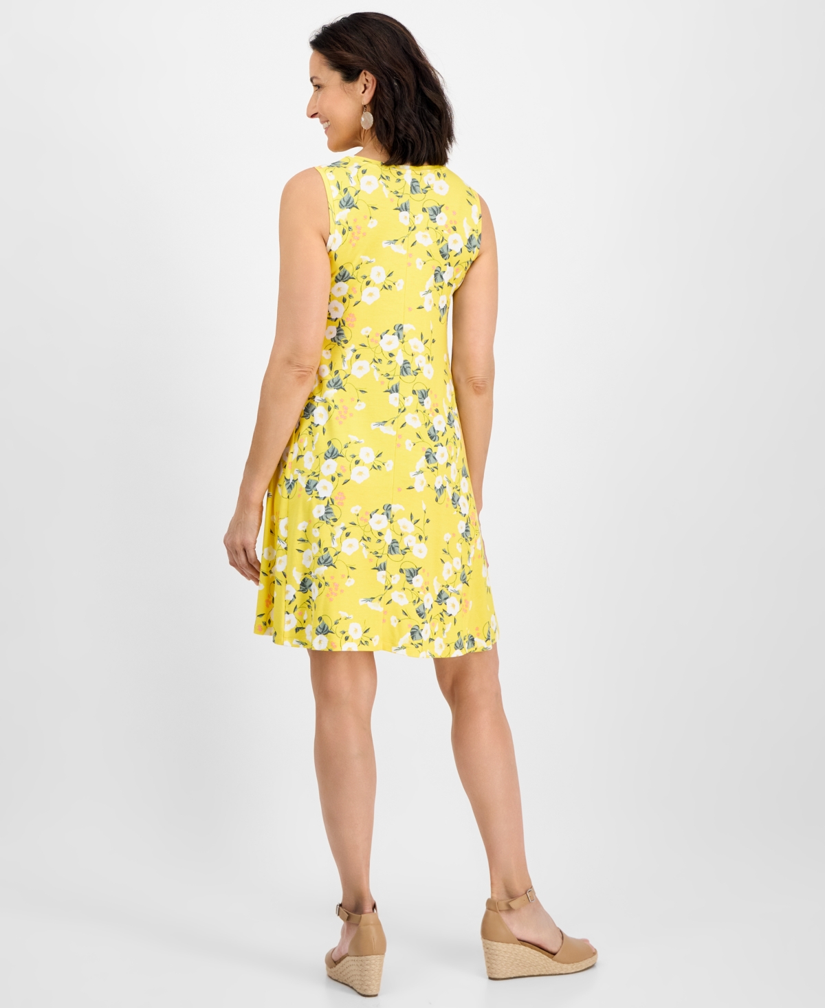Shop Style & Co Women's Printed Sleeveless Flip-flop Dress, Exclusively At Macy's