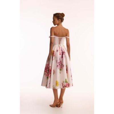 Women's Tea-length floral dress