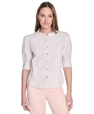 Tommy Hilfiger - Women's Striped Button-Front Shirt