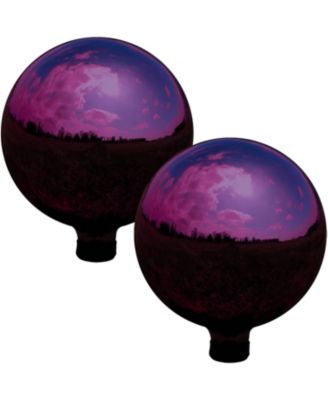 Indoor/Outdoor Reflective Mirrored Surface Garden Gazing Globe Ball with Stemmed Bottom and Rubber Cap - 10" Diameter
