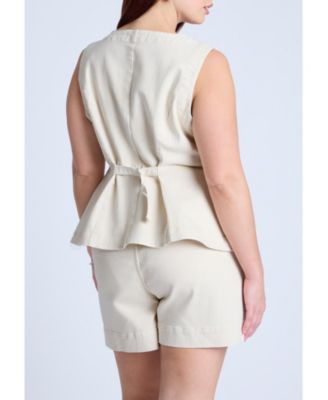 Women's Plus Size Denim Vest