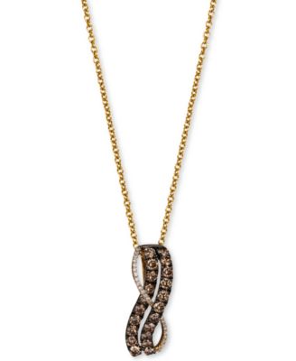 Le Vian - Chocolate and White Diamond Pendant Necklace in 14k Gold