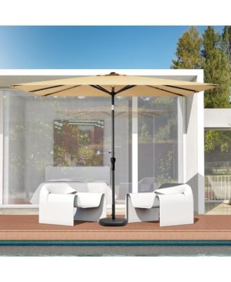 Adjustable Rectangular Tilt Patio Umbrella – Outdoor Shade for Garden & Deck