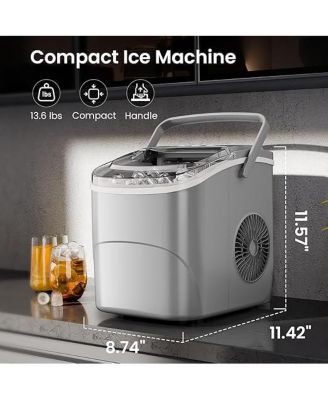Countertop Ice Maker with Handle, Produces