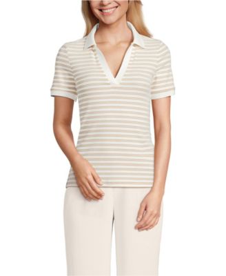 Women's Wide Rib Polo Shirt
