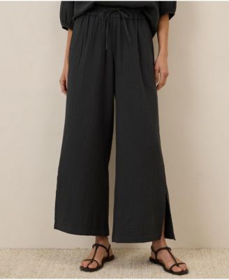 Women's Organic Cotton Coastal Double Gauze Split Hem Pant