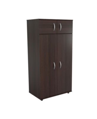 Stylish Melamine Dresser with Mirrored Accents and Spacious Storage