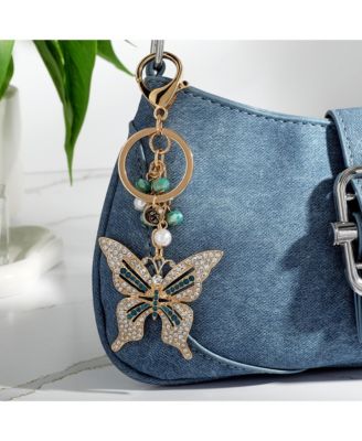 Pave Crystal Butterfly Keychain