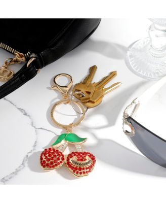 Cherry Pave Charm Keychain