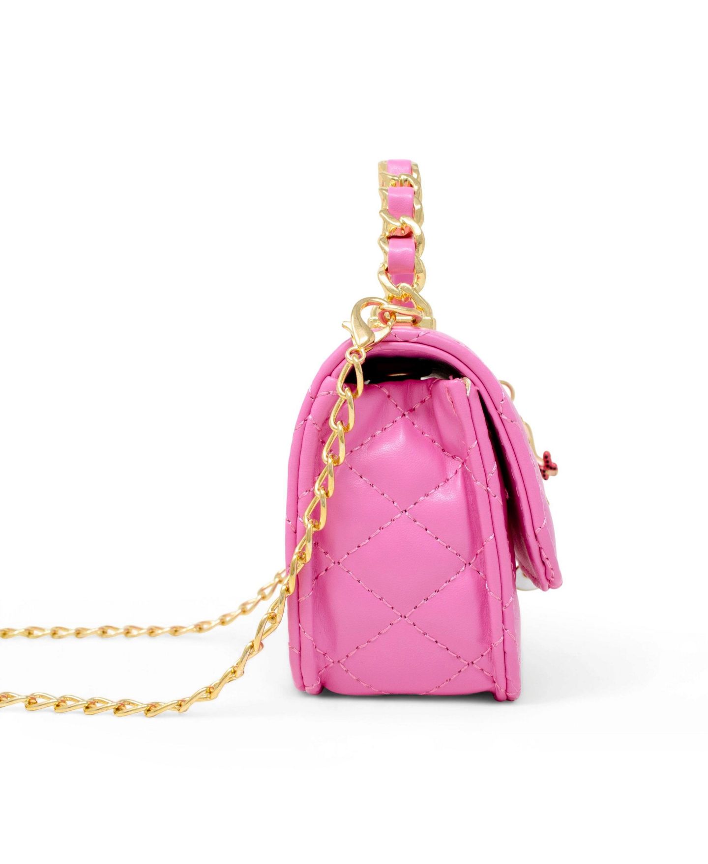 Сумка Tiny Treats + Zomi Gems Classic Link Chain Top Handle Handbag, Hot Pink для девочек, цвет: Розовый, вариант 1 — фото 2