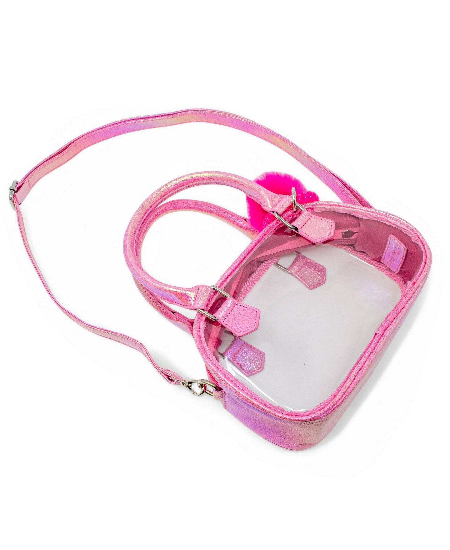 Сумка Tiny Treats + Zomi Gems Game Day Glam Clear Crossbody Handbag, Hot Pink для девочек, цвет: Розовый, вариант 1 — фото 4