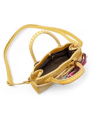 Girls Crocodile Pony Handbag, Orange