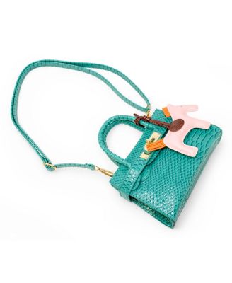 Girls Crocodile Pony Handbag, Orange