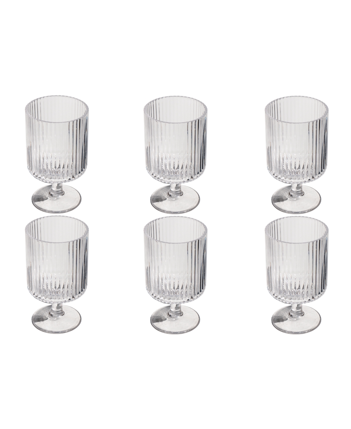 Tarhong Party Sleeve Stemless Glasses, Set Of 6 In Clear