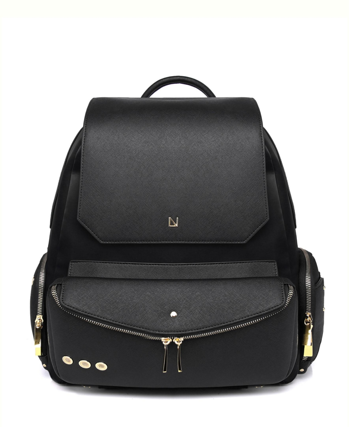 Zoe 15" Laptop Backpack with Detachable Clutch - Black