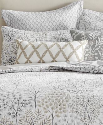 English Forest Crewel Stitch Decorative Pillow, 12" x 24"