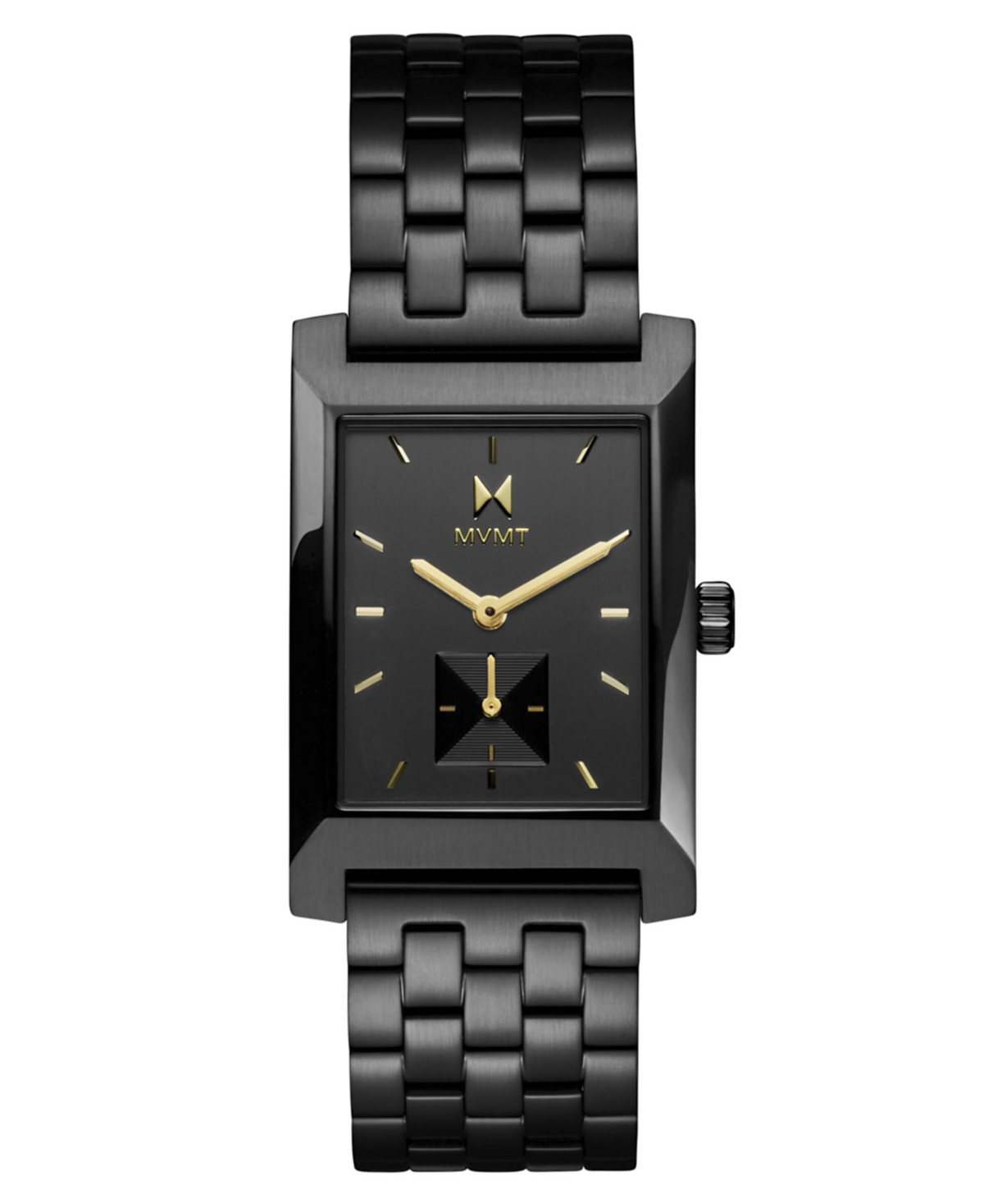 Men's Newporter Ionic Plated Black Stainless Steel Bracelet Watch, 28mm - Black