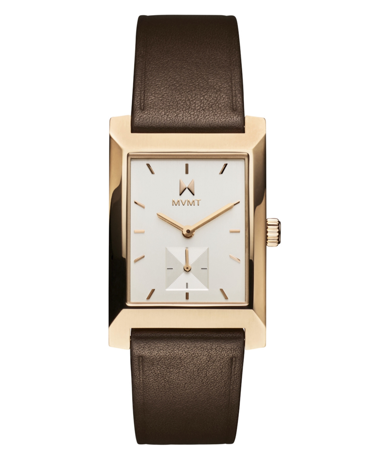 Men's Newporter Brown Leather Strap Watch, 28mm - Brown