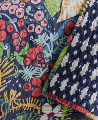 Night Garden Reversible Quilted Throw, 50" x 60"