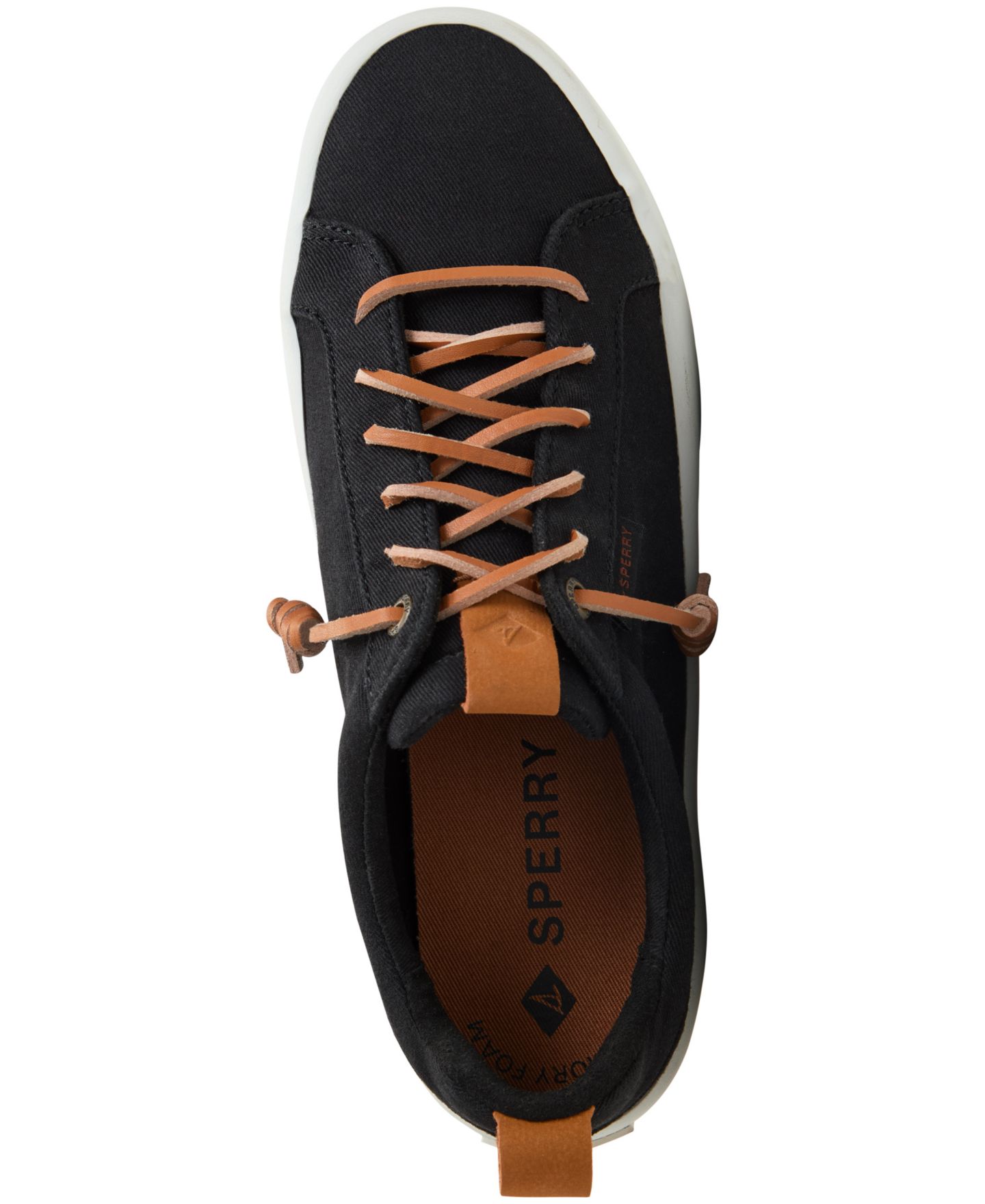 Женские кроссовки Sperry Bermuda Beach Twill Lace Up, цвет: Чёрный — фото 4